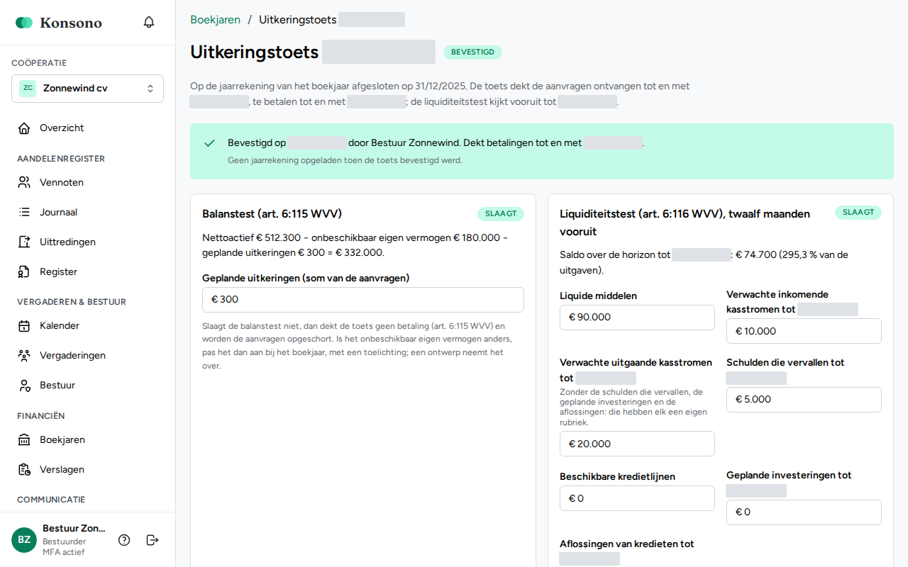 Uitkeringstoets