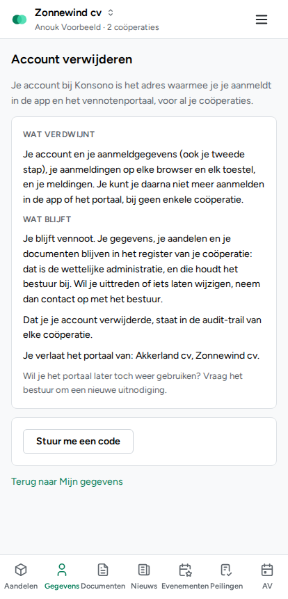 Account verwijderen