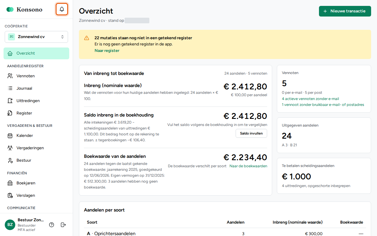 Je meldingen instellen, stap 1