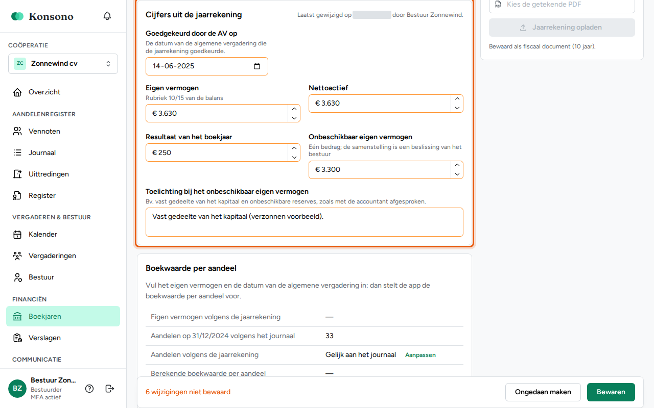 Een boekjaar toevoegen, stap 3