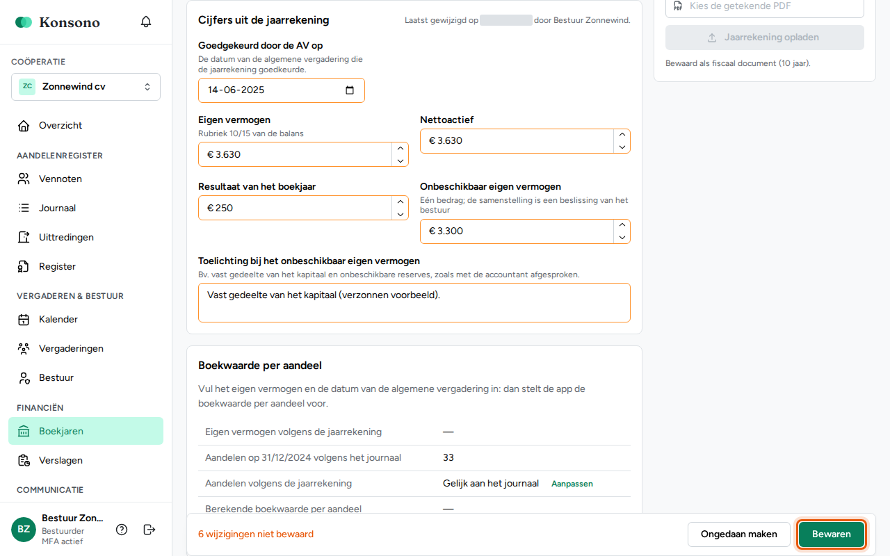 Een boekjaar toevoegen, stap 4