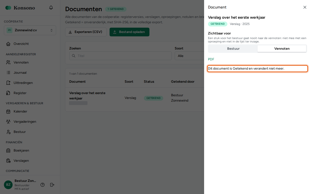 Een document nakijken en laten tekenen, stap 4